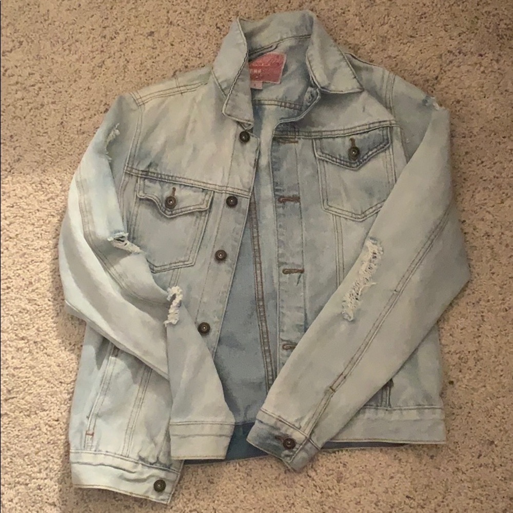 Vintage distressed denim jacket